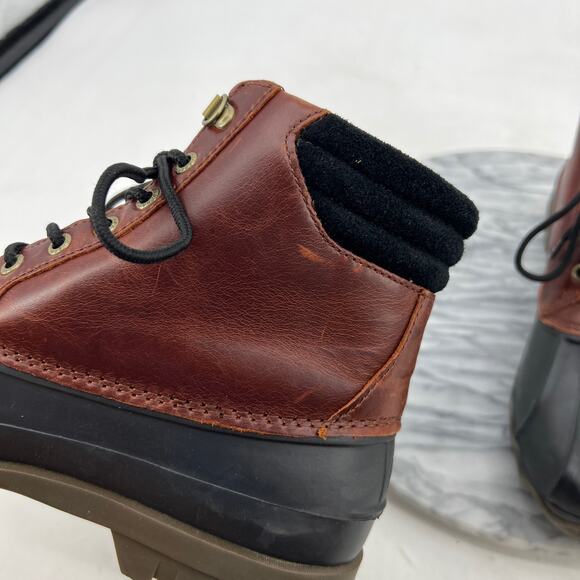 Sperry Mens 8.5 Duck Boots Leather Top-Sider Avenue Lace Up Waterproof Outdoor - Picture 10 of 13